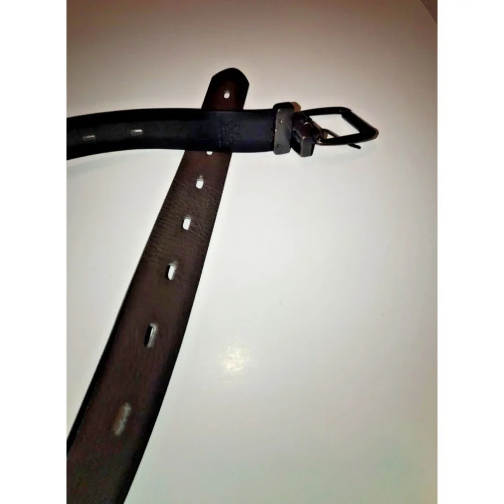 Reversable Belt Brown and Black Sides w/ Dark Metal Brushed Buckle and Loop